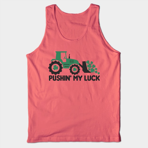 Pushing My Luck Kids St Patrick's Day Tank Top by John white